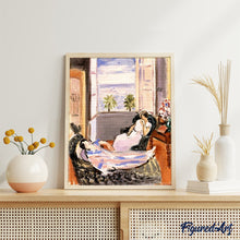 Laden Sie das Bild in den Galerie-Viewer, Diamond Painting - Interieur mit zwei Figuren, offenes Fenster - Matisse