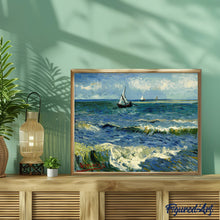 Laden Sie das Bild in den Galerie-Viewer, Diamond Painting - Seestück bei Les Saintes-Maries-de-la-Mer - Van Gogh