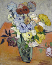 Laden Sie das Bild in den Galerie-Viewer, Diamond Painting - Stillleben mit Vase mit Rosen und Anemonen - Van Gogh