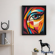 Laden Sie das Bild in den Galerie-Viewer, Diamond Painting - Kühnes Abstraktes Auge