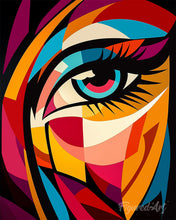Laden Sie das Bild in den Galerie-Viewer, Diamond Painting - Kühnes Abstraktes Auge