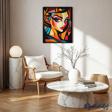 Laden Sie das Bild in den Galerie-Viewer, Diamond Painting - Kühnes Abstraktes Glamour-Gesicht