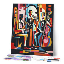 Laden Sie das Bild in den Galerie-Viewer, Diamond Painting - Kühne Abstrakte Jazz-Band