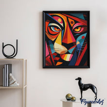 Laden Sie das Bild in den Galerie-Viewer, Diamond Painting - Kühner Abstrakter Tiger 3