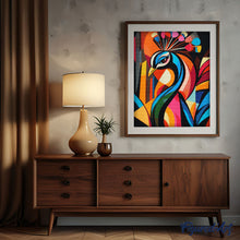 Laden Sie das Bild in den Galerie-Viewer, Diamond Painting - Kühner Abstrakter Pfau 1