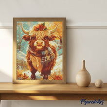 Laden Sie das Bild in den Galerie-Viewer, Diamond Painting - Highland Cow Herbstzauber