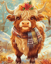 Laden Sie das Bild in den Galerie-Viewer, Diamond Painting - Highland Cow Herbstzauber