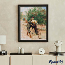 Laden Sie das Bild in den Galerie-Viewer, Diamond Painting - Romantische Fahrradstunde Vintage-Gemälde