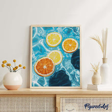 Laden Sie das Bild in den Galerie-Viewer, Diamond Painting - Sonnige Zitruswellen