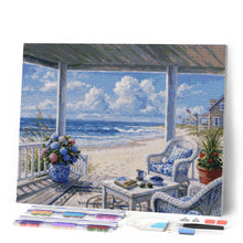 Laden Sie das Bild in den Galerie-Viewer, Diamond Painting - Veranda der Küstenserenität