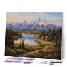 Laden Sie das Bild in den Galerie-Viewer, Diamond Painting - Tal der Bergspiegelungen