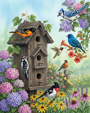 Laden Sie das Bild in den Galerie-Viewer, Diamond Painting - Vogelhaus-Garten