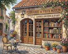 Laden Sie das Bild in den Galerie-Viewer, Diamond Painting - Charmante französische Buchhandlung