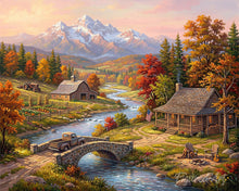 Laden Sie das Bild in den Galerie-Viewer, Diamond Painting - Herbst am Fluss