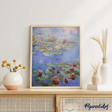 Laden Sie das Bild in den Galerie-Viewer, Diamond Painting - Rote Seerosen - Monet