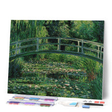 Laden Sie das Bild in den Galerie-Viewer, Diamond Painting - Seerosen und japanische Brücke - Monet