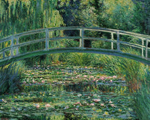 Laden Sie das Bild in den Galerie-Viewer, Diamond Painting - Seerosen und japanische Brücke - Monet
