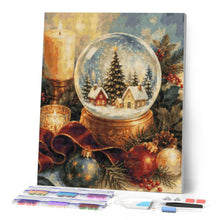 Laden Sie das Bild in den Galerie-Viewer, Diamond Painting - Weihnachts-Schneekugel