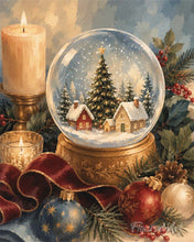 Laden Sie das Bild in den Galerie-Viewer, Diamond Painting - Weihnachts-Schneekugel