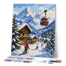 Laden Sie das Bild in den Galerie-Viewer, Diamond Painting - Winterurlaub in den Alpen