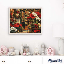 Laden Sie das Bild in den Galerie-Viewer, Diamond Painting - Blumenladen zu Weihnachten 1
