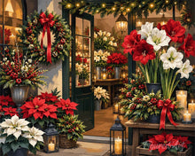 Laden Sie das Bild in den Galerie-Viewer, Diamond Painting - Blumenladen zu Weihnachten 1