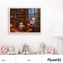 Laden Sie das Bild in den Galerie-Viewer, Diamond Painting - Weihnachten am Kamin