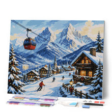 Laden Sie das Bild in den Galerie-Viewer, Diamond Painting - Weihnachtliche Auszeit in den Alpen