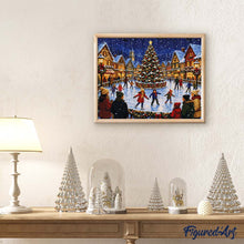 Laden Sie das Bild in den Galerie-Viewer, Diamond Painting - Festliches Dorf