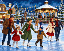 Laden Sie das Bild in den Galerie-Viewer, Diamond Painting - Winterspaß mit der Familie