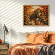 Laden Sie das Bild in den Galerie-Viewer, Diamond Painting - Alte Wassermühle im Herbst