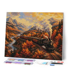 Laden Sie das Bild in den Galerie-Viewer, Diamond Painting - Dampfzug im Herbsttal