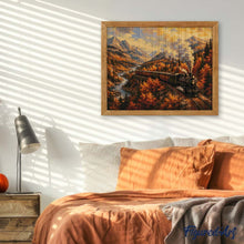 Laden Sie das Bild in den Galerie-Viewer, Diamond Painting - Dampfzug im Herbsttal