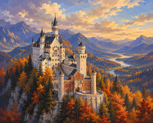 Laden Sie das Bild in den Galerie-Viewer, Diamond Painting - Schloss Neuschwanstein im Herbst