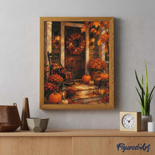 Laden Sie das Bild in den Galerie-Viewer, Diamond Painting - Gemütliche Herbstveranda
