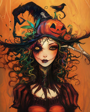 Laden Sie das Bild in den Galerie-Viewer, Diamond Painting - Halloween-Hexenporträt