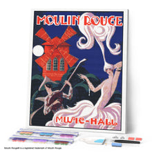 Laden Sie das Bild in den Galerie-Viewer, Diamond Painting - Plakat Moulin Rouge - Music Hall – 40 x 50 cm auf Keilrahmen gespannt