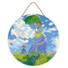 Laden Sie das Bild in den Galerie-Viewer, Diamond Painting auf Holzscheibe - Der Spaziergang - Monet