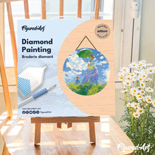 Laden Sie das Bild in den Galerie-Viewer, Diamond Painting auf Holzscheibe - Der Spaziergang - Monet