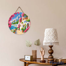 Laden Sie das Bild in den Galerie-Viewer, Diamond Painting auf Holzscheibe - Blumenallee von Capri