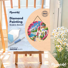 Laden Sie das Bild in den Galerie-Viewer, Diamond Painting auf Holzscheibe - Blumenallee von Capri