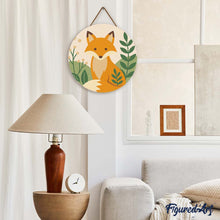 Laden Sie das Bild in den Galerie-Viewer, Diamond Painting auf Holzscheibe - Fuchs