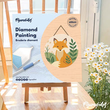 Laden Sie das Bild in den Galerie-Viewer, Diamond Painting auf Holzscheibe - Fuchs