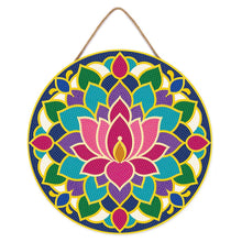 Laden Sie das Bild in den Galerie-Viewer, Diamond Painting auf Holzscheibe - Muschel-Mandala