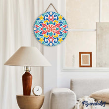 Laden Sie das Bild in den Galerie-Viewer, Diamond Painting auf Holzscheibe - Muschel-Mandala