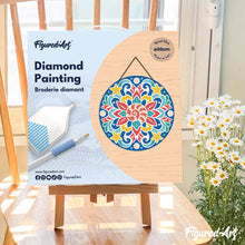 Laden Sie das Bild in den Galerie-Viewer, Diamond Painting auf Holzscheibe - Muschel-Mandala