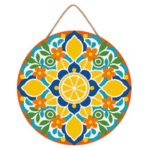 Laden Sie das Bild in den Galerie-Viewer, Diamond Painting auf Holzscheibe - Zitrus-Mandala
