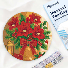 Laden Sie das Bild in den Galerie-Viewer, Diamond Painting auf Holzscheibe - Weihnachtssterne