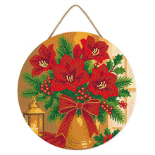 Laden Sie das Bild in den Galerie-Viewer, Diamond Painting auf Holzscheibe - Weihnachtssterne