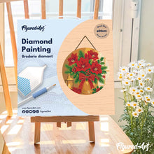 Laden Sie das Bild in den Galerie-Viewer, Diamond Painting auf Holzscheibe - Weihnachtssterne
